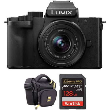 Cámara Mirrorless Panasonic Lumix G100 con Lente de 12 32Mm y Kit de Accesorios