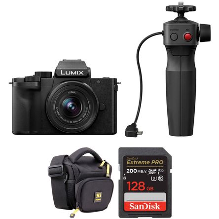 Cámara Mirrorless Panasonic Lumix G100 con Lente de 12 32Mm Grip Trípode y Kit de Accesorios