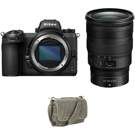 Cámara Mirrorless Nikon Z6 Ii con Lente 24 70Mm F 2.8 y Kit de Bolsa