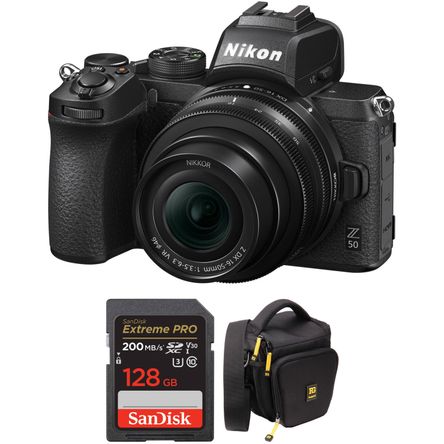 Cámara Mirrorless Nikon Z50 con Lente 16 50Mm y Kit de Accesorios