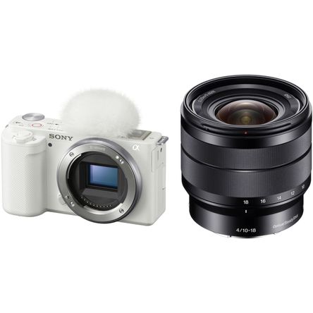 Cámara Mirrorless Sony Zv E10 con Kit de Lente 10 18Mm F 4 Blanco