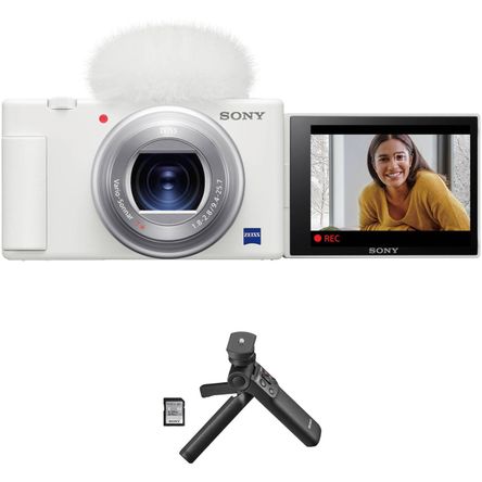 Cámara Digital Sony Zv 1 con Kit de Accesorios para Vlogger Blanco