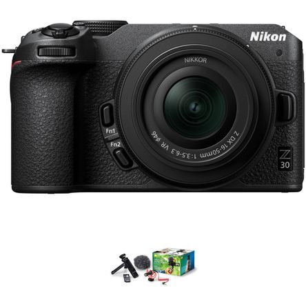 Cámara sin Espejo Nikon Z30 con Lente 16 50Mm y Kit de Accesorios para Creativos
