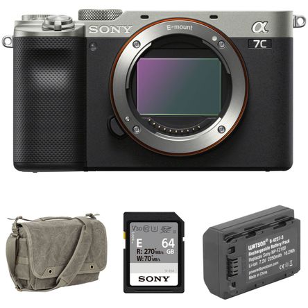 Cámara Mirrorless Sony A7C con Kit de Accesorios Plata