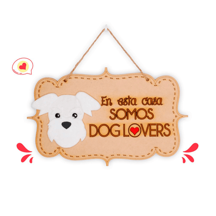 Colgante Trupán Dog Lover Khurmi Schnauzer Blanco Hecho a Mano KHURMI MASCOTAS