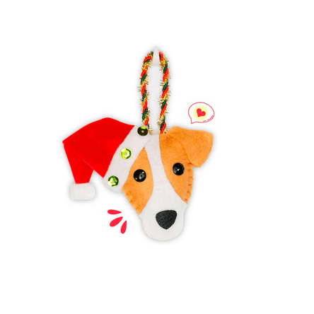 Colgante Navidad Dog Lover Khurmi Jack Russell Marrón/Blanco Hecho a Mano KHURMI MASCOTAS