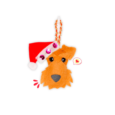 Colgante Navidad Dog Lover Khurmi Airedale Hecho a Mano KHURMI MASCOTAS