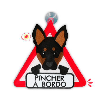 Colgante A Bordo Dog Lover Khurmi Pincher Hecho a Mano KHURMI MASCOTAS