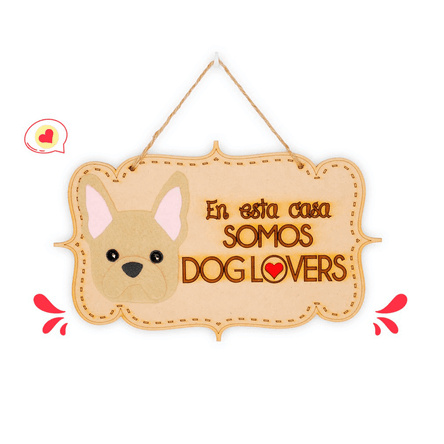 Colgante Trupán Dog Lover Khurmi Frenchie Beige Hecho a Mano KHURMI MASCOTAS