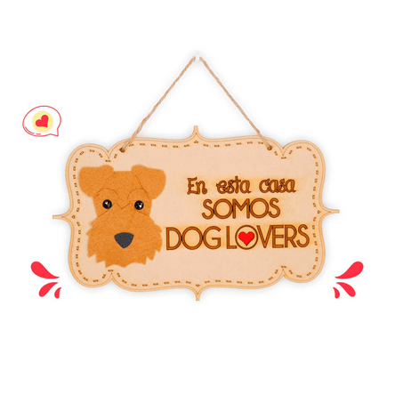 Colgante Trupán Dog Lover Khurmi Airedale Hecho a Mano KHURMI MASCOTAS