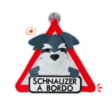 Colgante A Bordo Dog Lover Khurmi Schnauzer Sal Pimienta Hecho a Mano KHURMI MASCOTAS