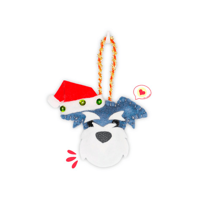 Colgante Navidad Dog Lover Khurmi Schnauzer Sal Pimienta Hecho a Mano KHURMI MASCOTAS