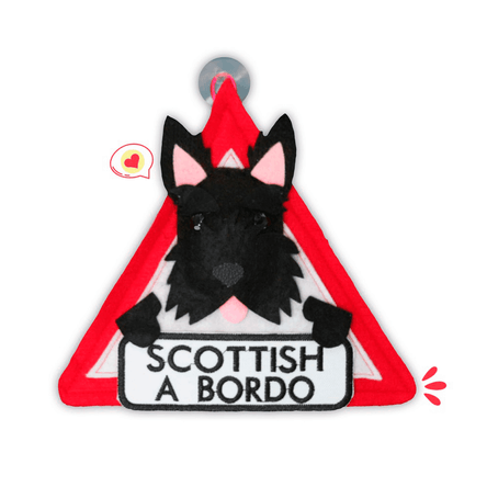 Colgante A Bordo Dog Lover Khurmi Scottish Negro Hecho a Mano KHURMI MASCOTAS