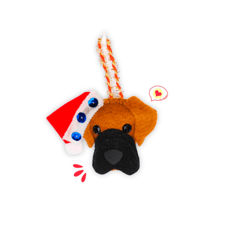 Colgante Navidad Dog Lover Khurmi Boxer Hecho a Mano KHURMI MASCOTAS