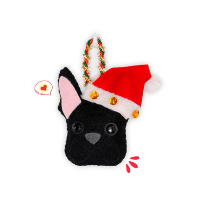 Colgante Navidad Dog Lover Khurmi Frenchie Negro Hecho a Mano KHURMI MASCOTAS