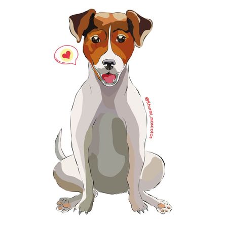 Cojín Dog Lover Khurmi Jack Russell Marrón/Blanco Cojín Dog Lover Khurmi Jack Russell Marrón/Blanco