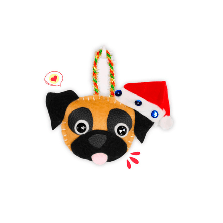 Colgante Navidad Dog Lover Khurmi Pug Arena Hecho a Mano KHURMI MASCOTAS