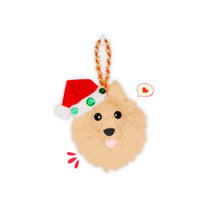 Colgante Navidad Dog Lover Khurmi Pomerania Hecho a Mano KHURMI MASCOTAS