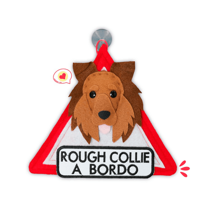 Colgante A Bordo Dog Lover Khurmi Rough Collie Marrón Hecho a Mano KHURMI MASCOTAS