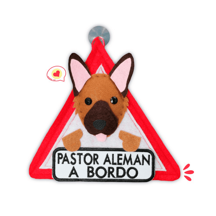 Colgante A Bordo Dog Lover Khurmi Pastor Alemán Hecho a Mano KHURMI MASCOTAS