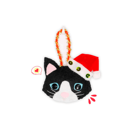 Colgante Navidad Cat Lover Khurmi Gato Silvestre Hecho a Mano KHURMI MASCOTAS