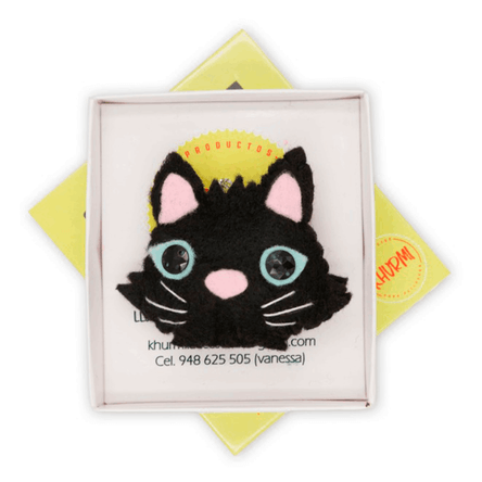 Llavero Cat Lover Khurmi Gato Persa Negro Hecho a Mano KHURMI MASCOTAS