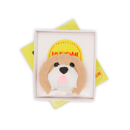 Llavero Dog Lover Khurmi Shih Tzu Beige/Blanco Hecho a Mano KHURMI MASCOTAS