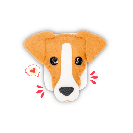 Imán Dog Lover Khurmi Fox Liso Marrón/Blanco Hecho a Mano KHURMI MASCOTAS