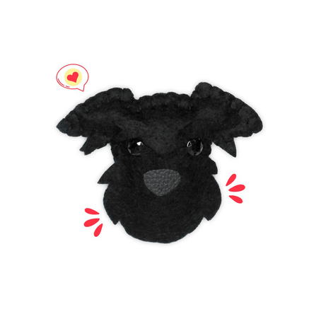 Imán Dog Lover Khurmi Schnauzer Negro Hecho a Mano Imán Dog Lover Khurmi Schnauzer Negro Hecho a Mano