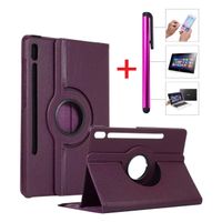 Funda Case Giratoria 360 Morado y Lapiz Optico Para Samsung Tab S8 11.0 SM-X700