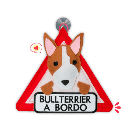 Colgante A Bordo Dog Lover Khurmi Bullterrier Marrón/Blanco Hecho a Mano Colgante A Bordo Dog Lover Khurmi Bullterrier Marrón/Blanco Hecho a Mano