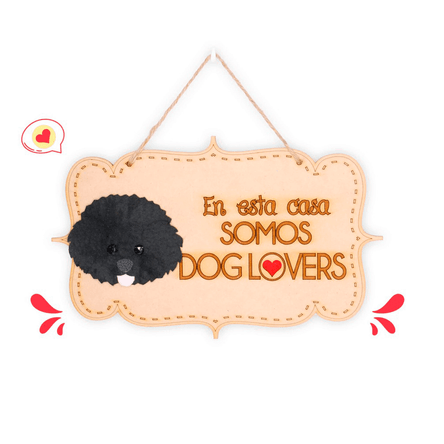 Colgante Trupán Dog Lover Khurmi Bichón Negro Hecho a Mano Colgante Trupán Dog Lover Khurmi Bichón Negro Hecho a Mano