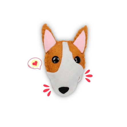 Imán Dog Lover Khurmi Bullterrier Marrón/Blanco Hecho a Mano Imán Dog Lover Khurmi Bullterrier Marrón/Blanco Hecho a Mano