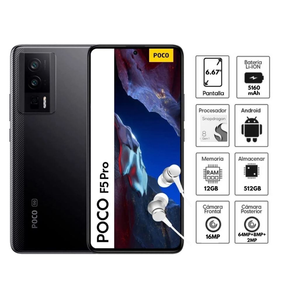 Celular POCO F5 Pro 512GB ROM 12GB RAM, Snapdragon 8+ Gen 1