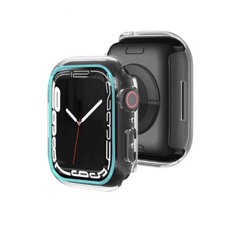 Case Neón Fosforecente Celeste 41mm Para Smart Watch