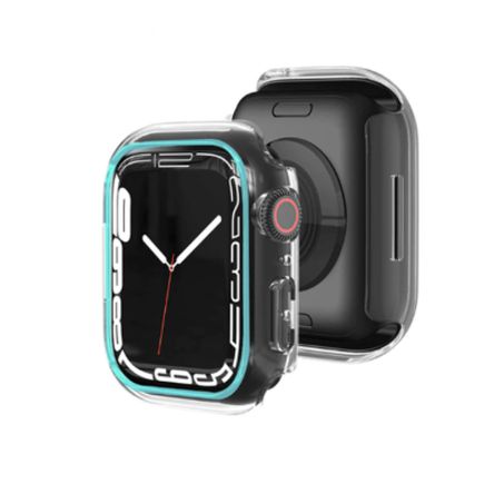 Case Neón Fosforecente Celeste 42mm Para Smart Watch