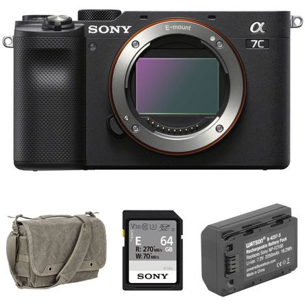 Cámara Mirrorless Sony A7C con Kit de Accesorios Negro