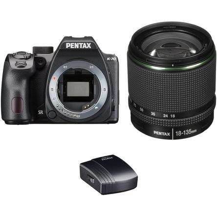 Cámara Dslr Pentax K 70 con Lente 18 135Mm y Kit Gps