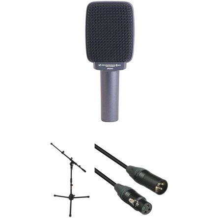 Kit de Micrófono Dinámico Sennheiser E609 con Soporte de Brazo Telescópico Corto y Cable