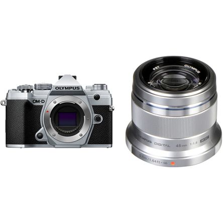 Cámara Mirrorless Olympus Om D E M5 Mark Iii con Kit de Lente 45Mm F 1.8 Plata