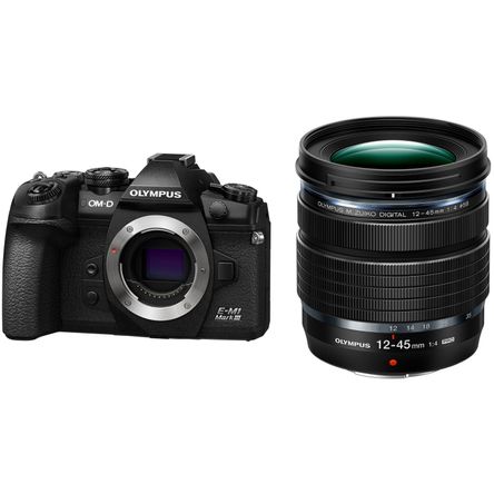 Cámara Mirrorless Olympus Om D E M1 Mark Iii con Kit de Lentes de 12 45Mm