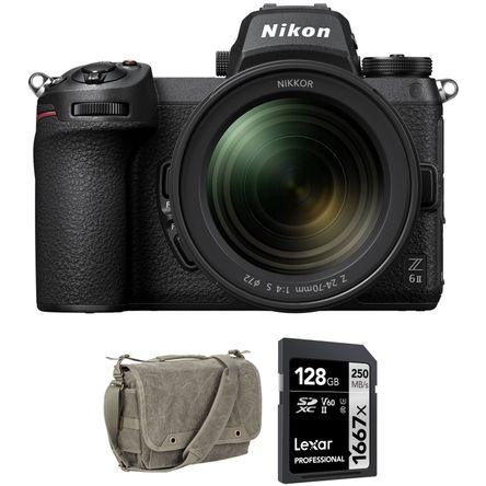 Cámara Mirrorless Nikon Z6 Ii con Lente 24 70Mm F 4 y Kit de Bolsa