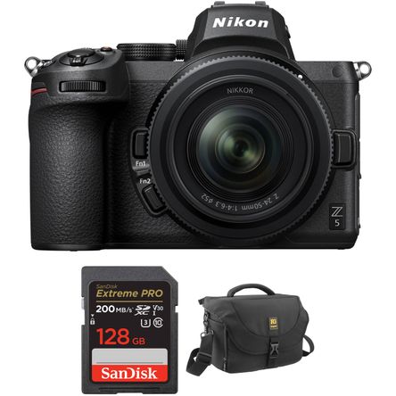 Cámara Mirrorless Nikon Z5 con Lente de 24 50Mm y Kit de Accesorios