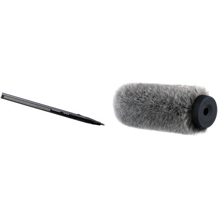 Kit de Micrófono de Cañón Resistente a La Humedad Sennheiser Mkh 416 P48U3 y Parabrisas Auray