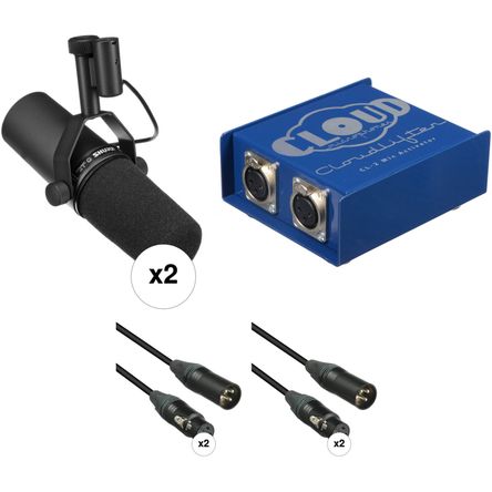 Kit de Micrófono Vocal Shure Sm7B con Cloudlifter y Cables 2 Personas Kit de Micrófono Vocal Shure Sm7B con Cloudlifter y Cables 2 Personas