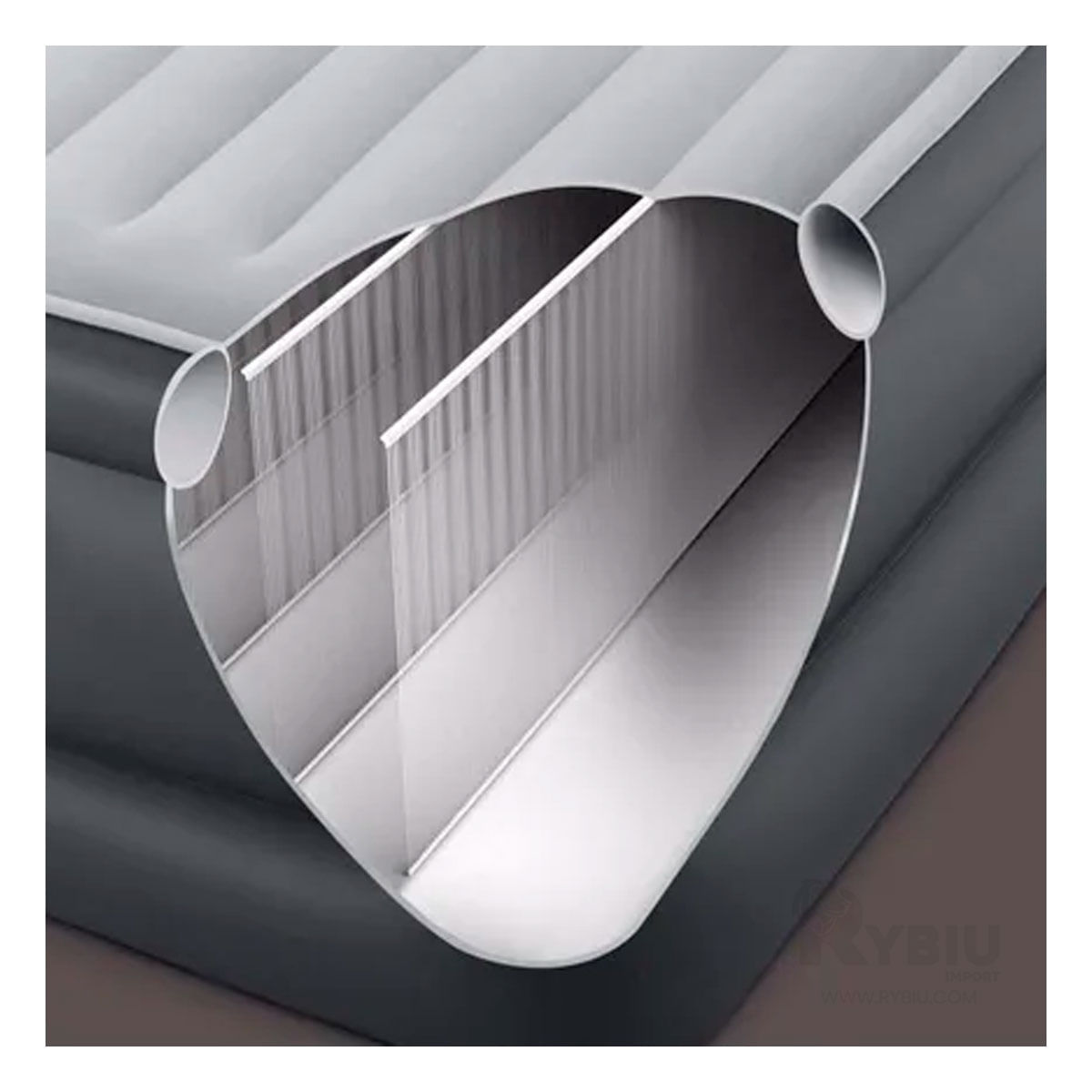 Colchoneta Inflable Familiar Intex de Color Gris