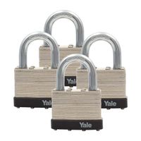Candado especializado Yale Modelo 135 Plata de Acero con Gancho Endurecido x 4u