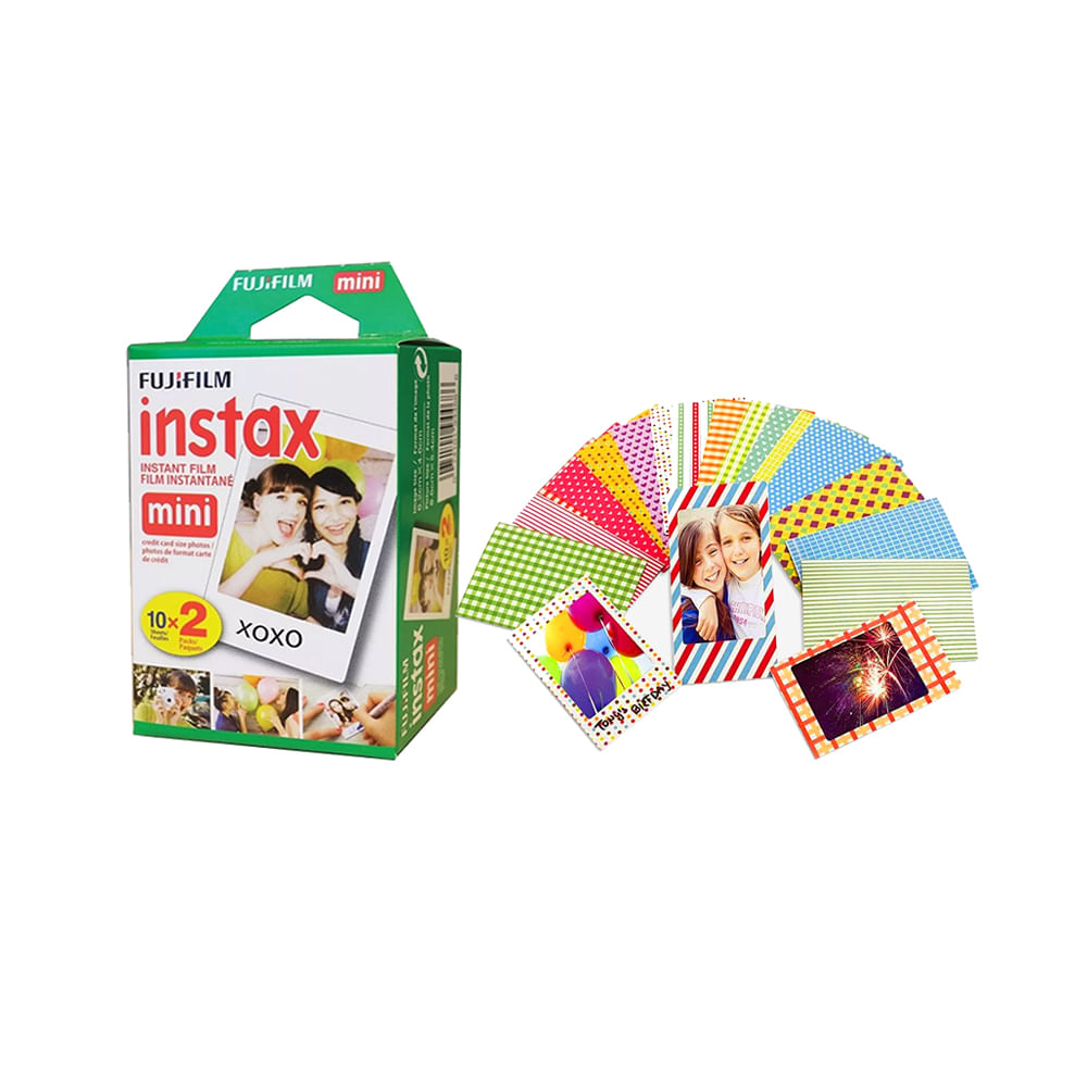Pack Pelicula Fujifilm Instax+Sticker x20unid
