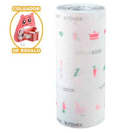 Papel Toalla Reutilizable Y Colgador Escobas N60 Gato FC Sashija