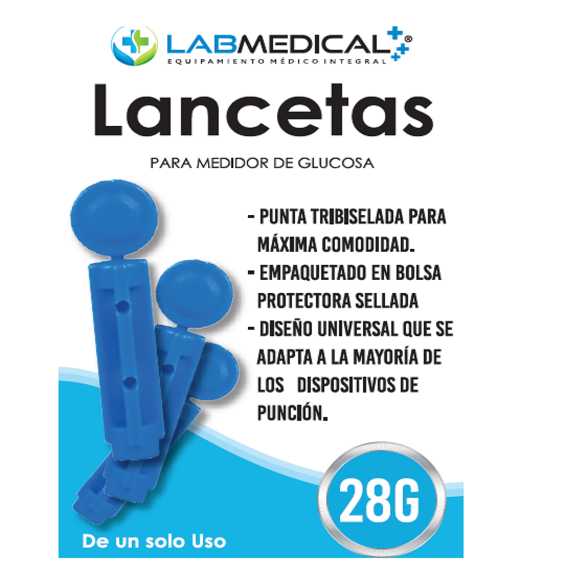 Lancetas para Glucosa Labmedical x 100 unidades